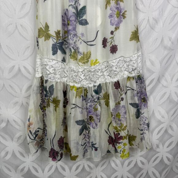 SEE BY CHLOÉ Lace Trimmed Flora Voile Midi Skirt Size 2 NWT $405 - Picture 15 of 16